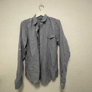 Mens Vince Long Sleeve Button Down